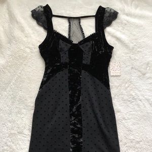 Free People black velvet and lace dress